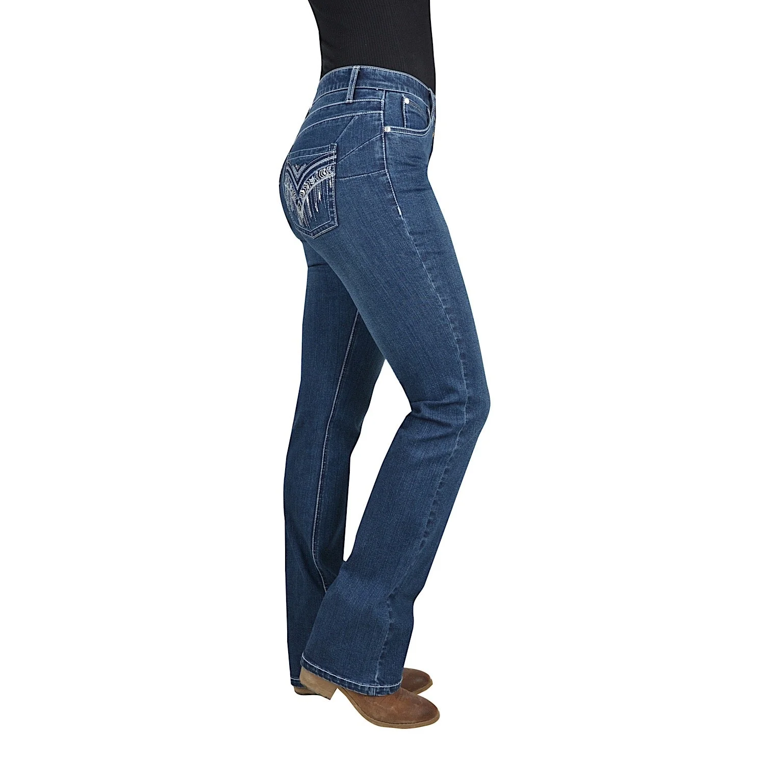 Wrangler Womens Windsong Jean - Q-Baby Booty Up Marine Blue - Image 2