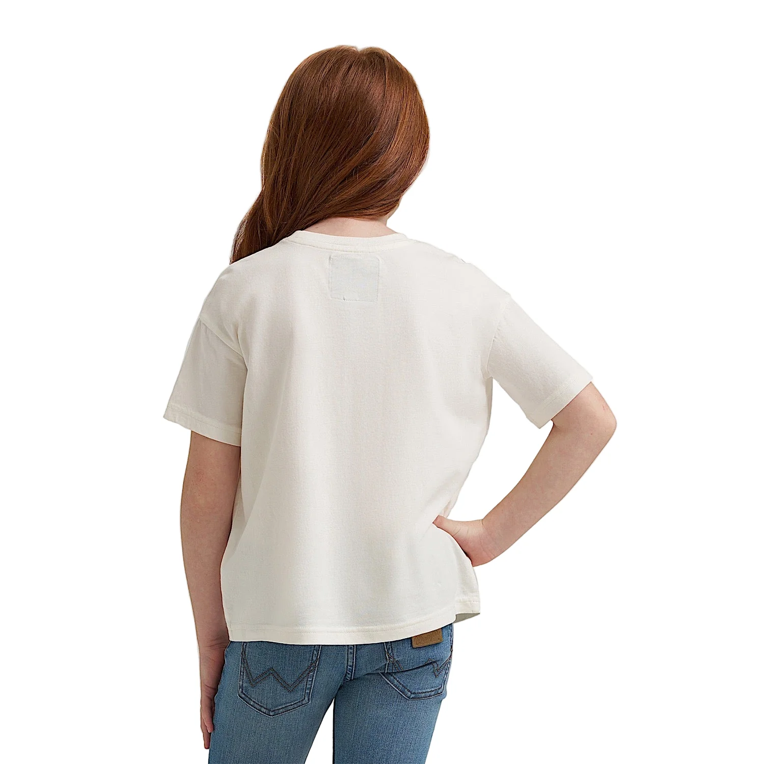 Wrangler X Lainey Wilson Girls Country Cool Oversized T Shirt - White - Image 2